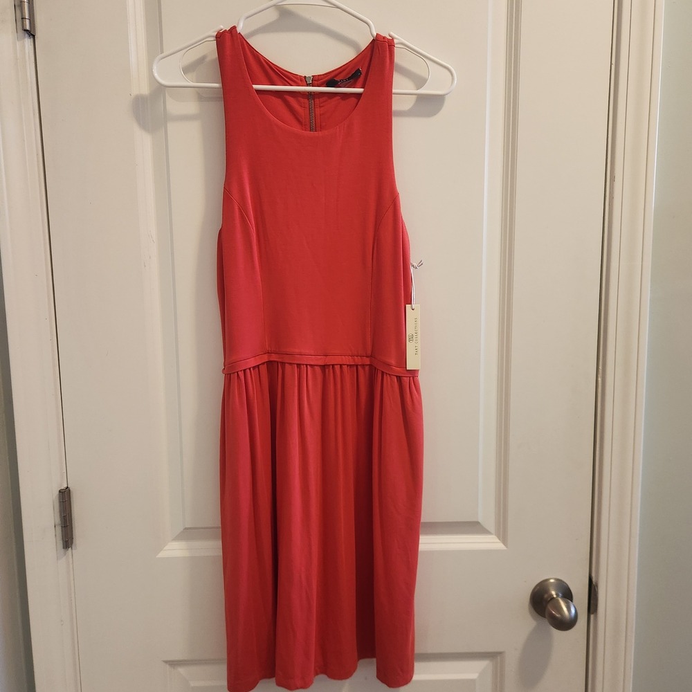 Tart Collections Womens Sleeveless Modal Jersey Fit Flare Dress Coral Red